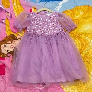 H&M Purple Kids Dress with Sequin Details